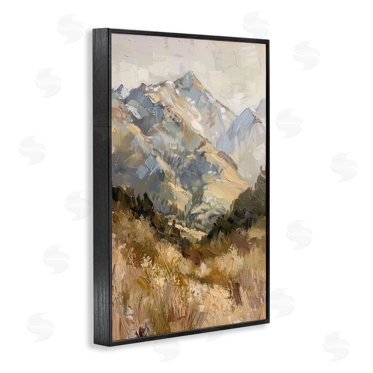 Rugged Valley View Black Frame Print Wall Art, Home Decor by Petal Prints Design