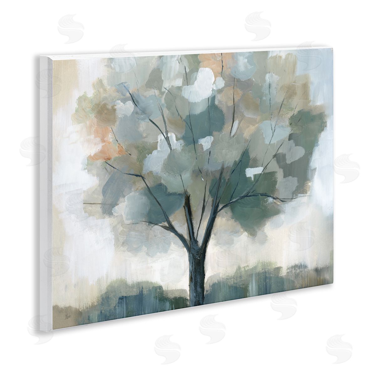 Mottled Tree Impression Wood Plaque Wall Art, Home Decor by Nan