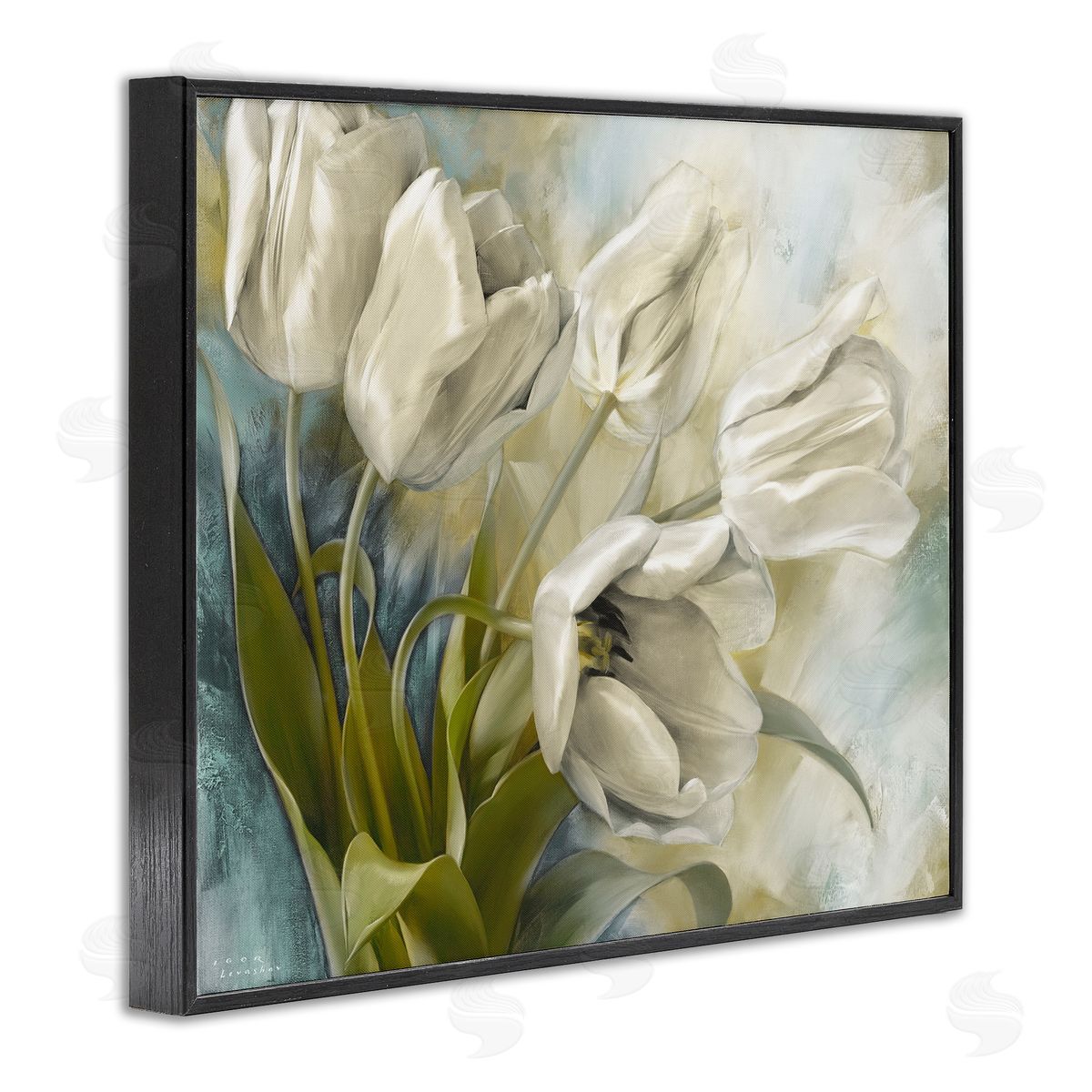 Wild Tulips Close Up Black Frame Print Wall Art, Home Decor by Igor Levashov