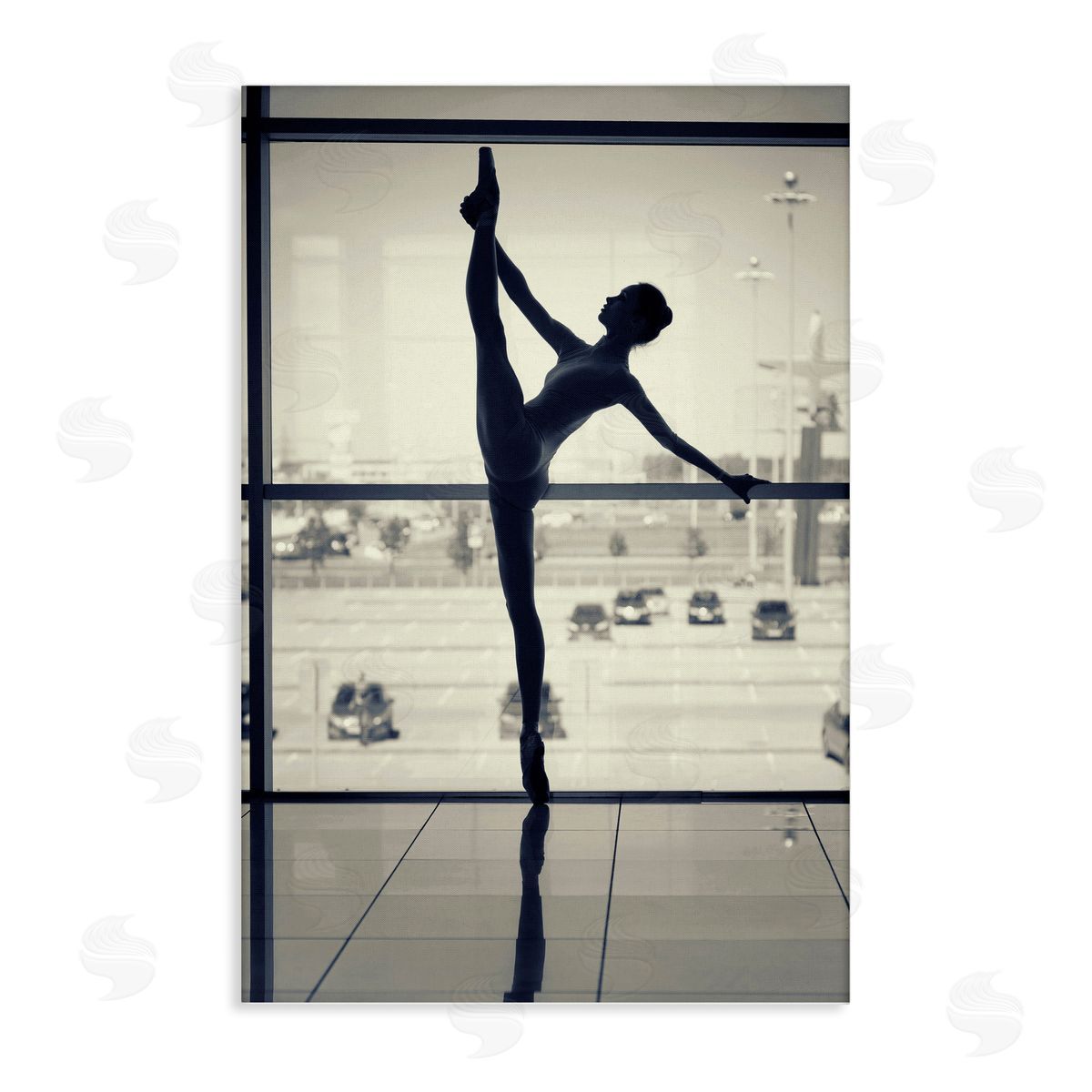 Practicing Ballerina Stance Canvas Wall Art, Home Decor by Incado