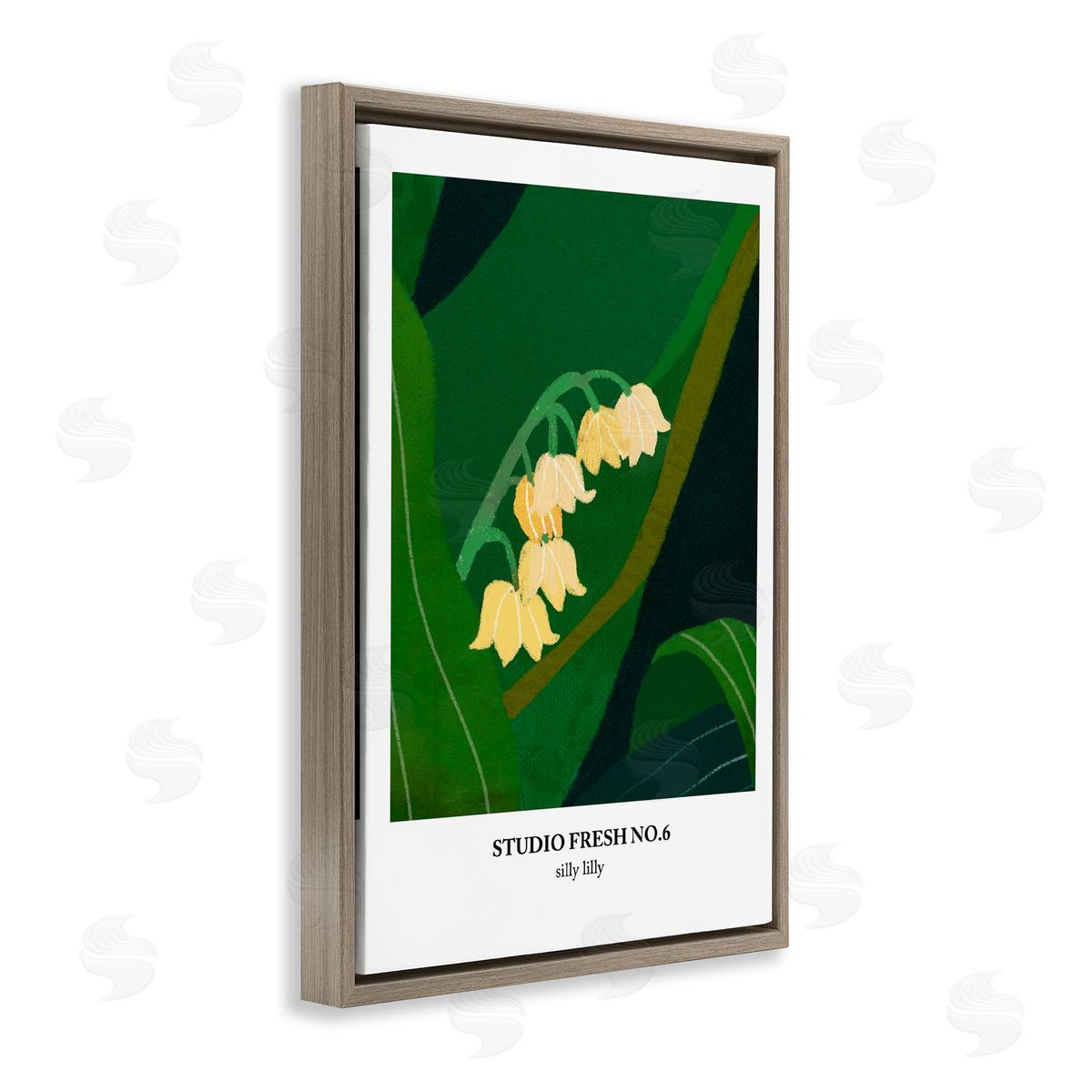 Silly Lily Studio Poster Brown Floating Frame Canvas Wall Art, Home Decor by Incado