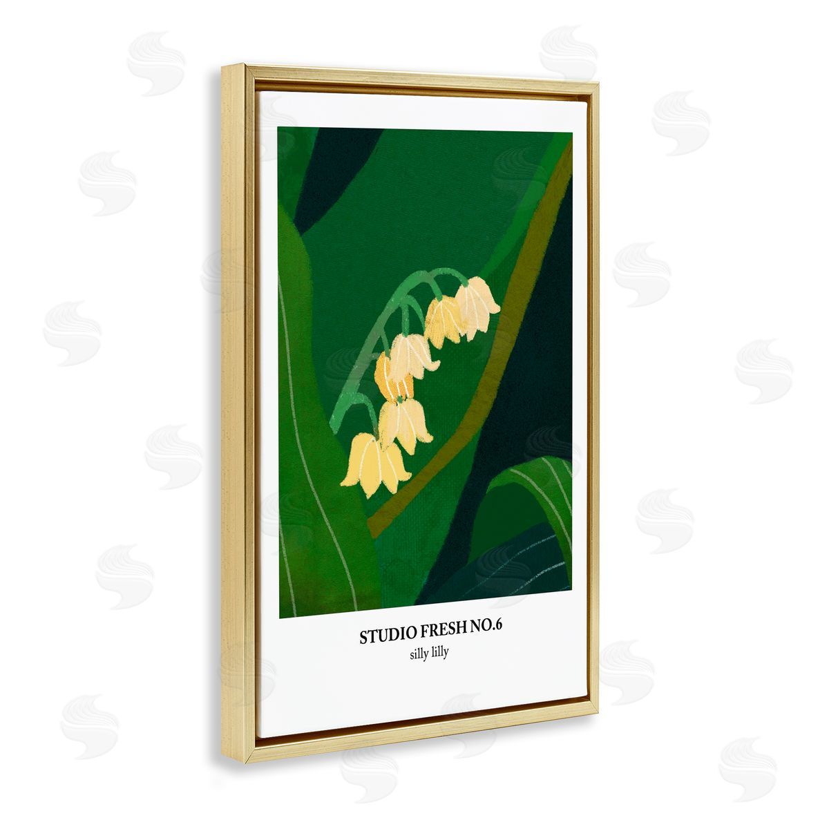 Silly Lily Studio Poster Gold Floating Frame Canvas Wall Art, Home Decor by Incado