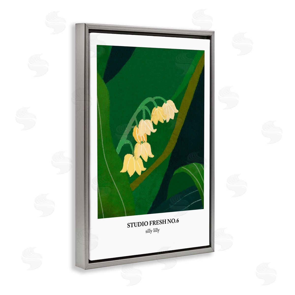 Silly Lily Studio Poster Grey Floating Frame Canvas Wall Art, Home Decor by Incado