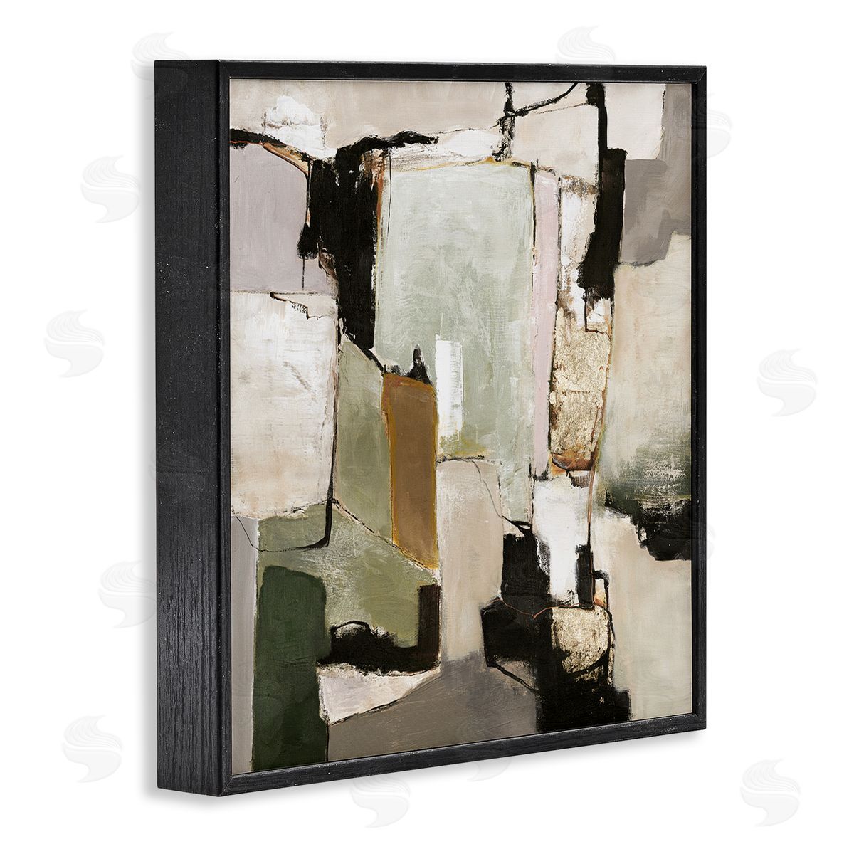 Blocked Composition Details Black Frame Print Wall Art, Home Decor by Design Fabrikken