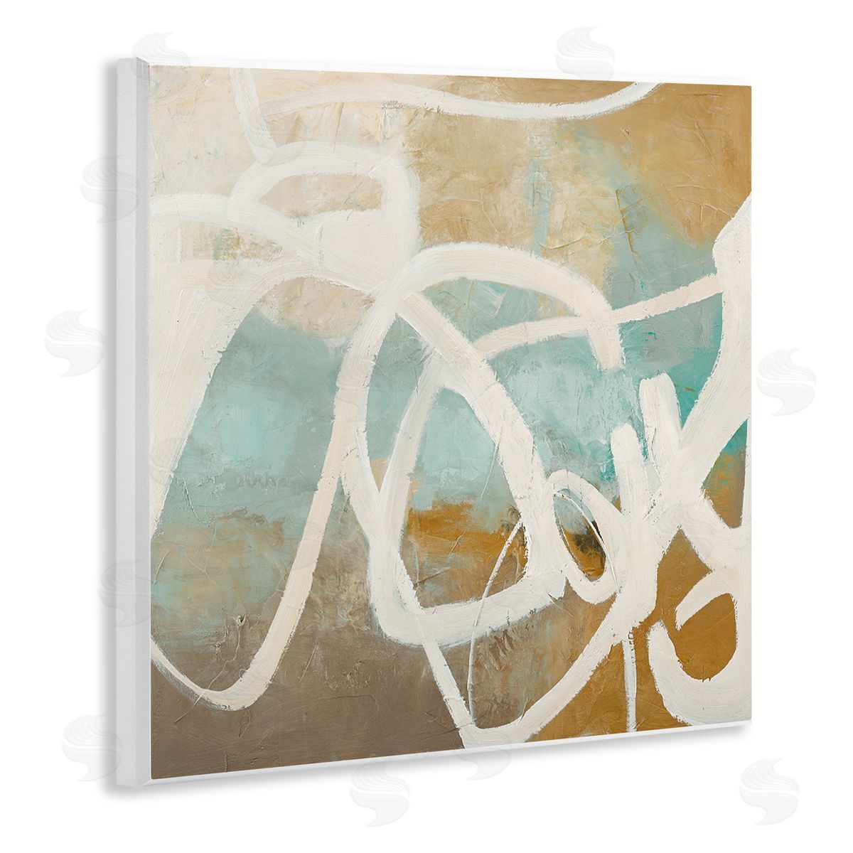 Neutral Design With Squiggle Wood Plaque Wall Art, Home Decor by Design Fabrikken