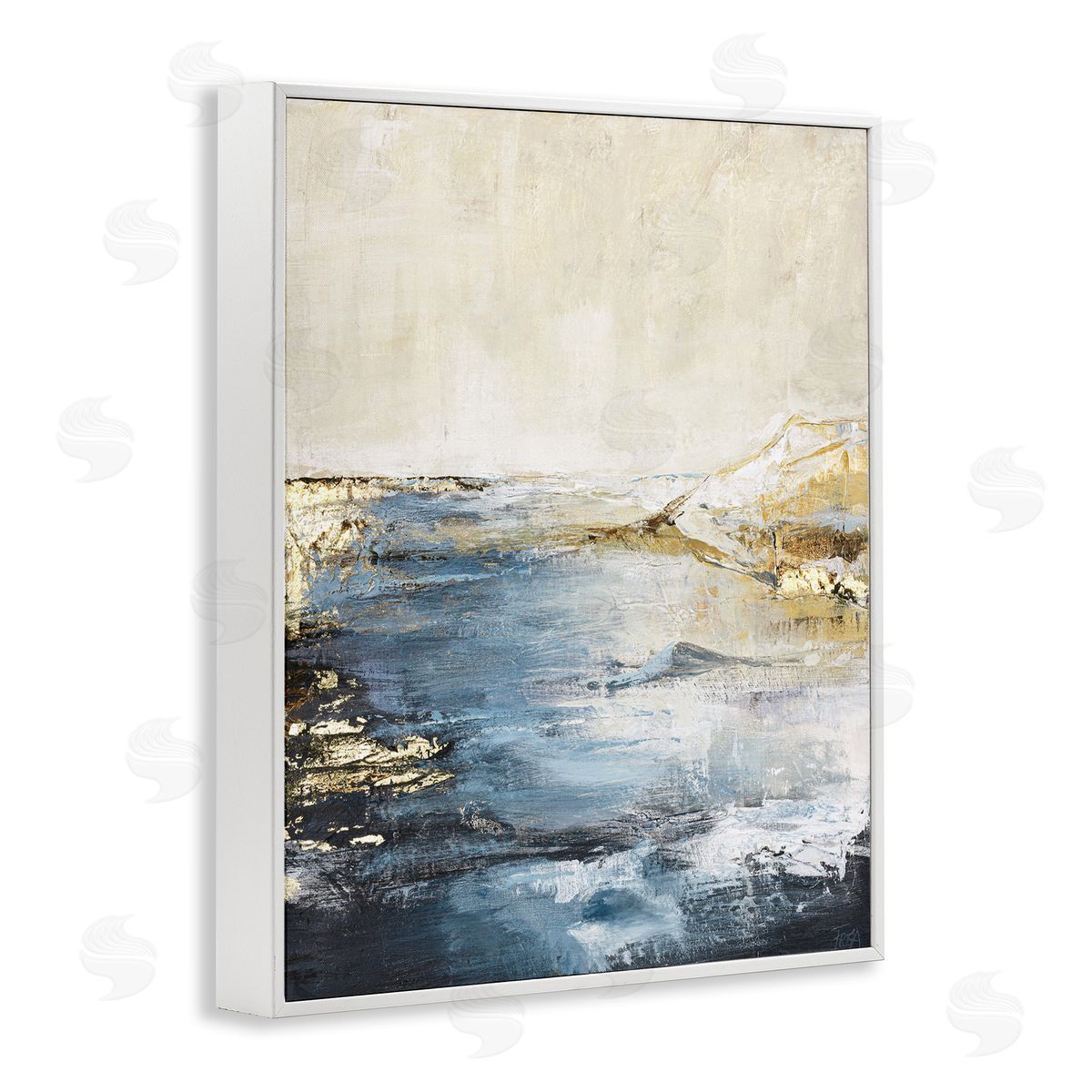 Splashing Sea Spray White Frame Print Wall Art, Home Decor by Design Fabrikken
