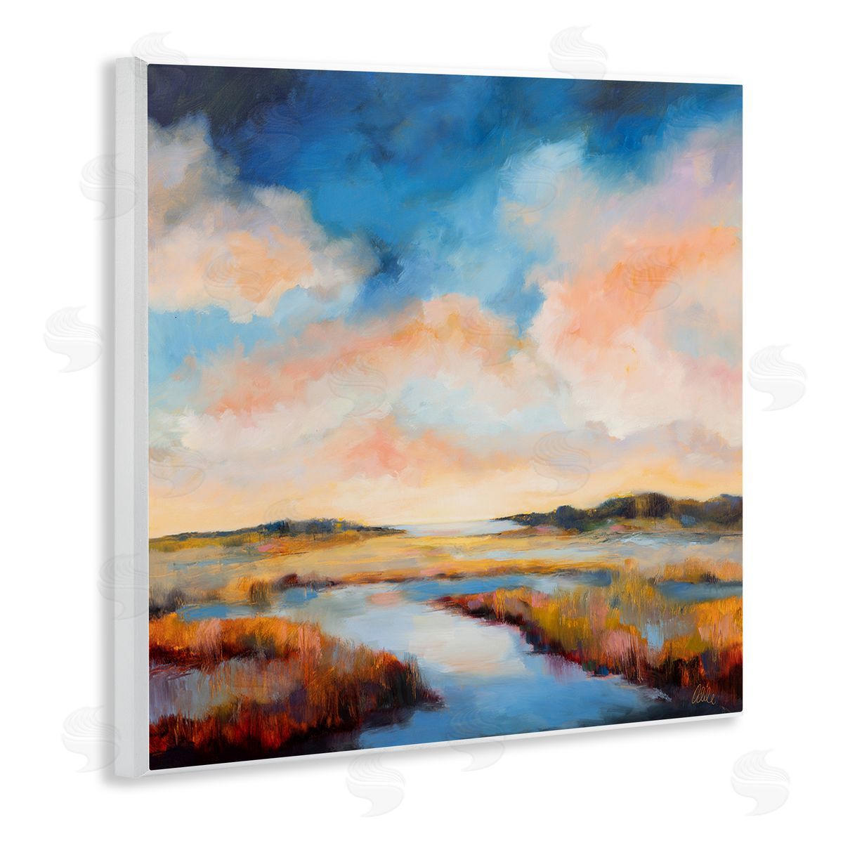 Sun Bleached Stream Wood Plaque Wall Art, Home Decor by Odile