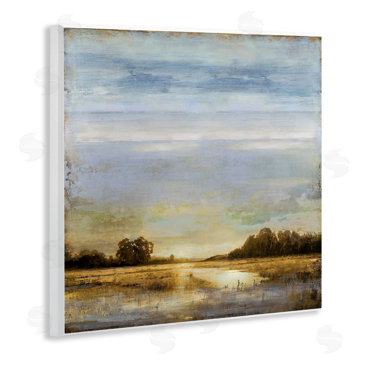 Sun Reflection Landscape Wood Plaque Wall Art, Home Decor by Chris Donovan