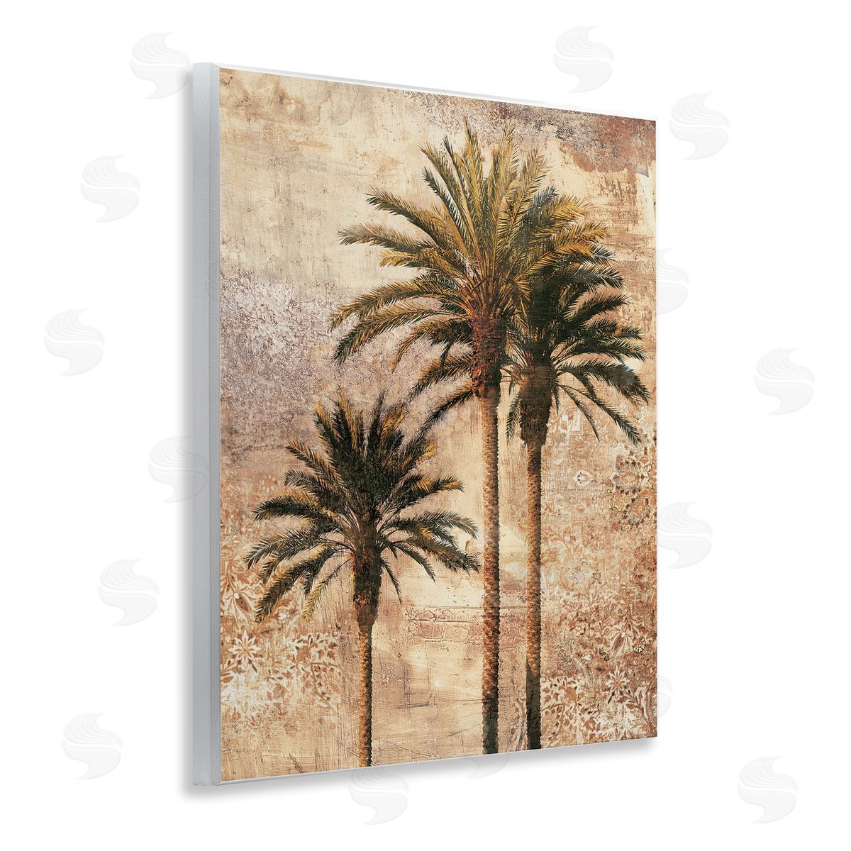 Rustic Vintage Palms Wood Plaque Wall Art, Home Decor by Elizabeth Wright