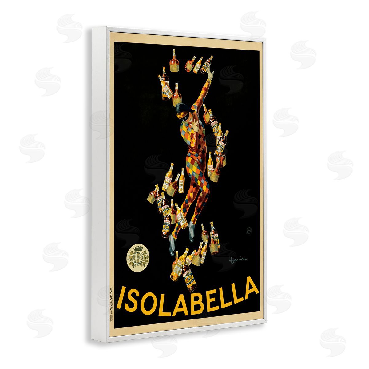 Isolabella Vintage Ad White Frame Print Wall Art, Home Decor by Vintage Poster