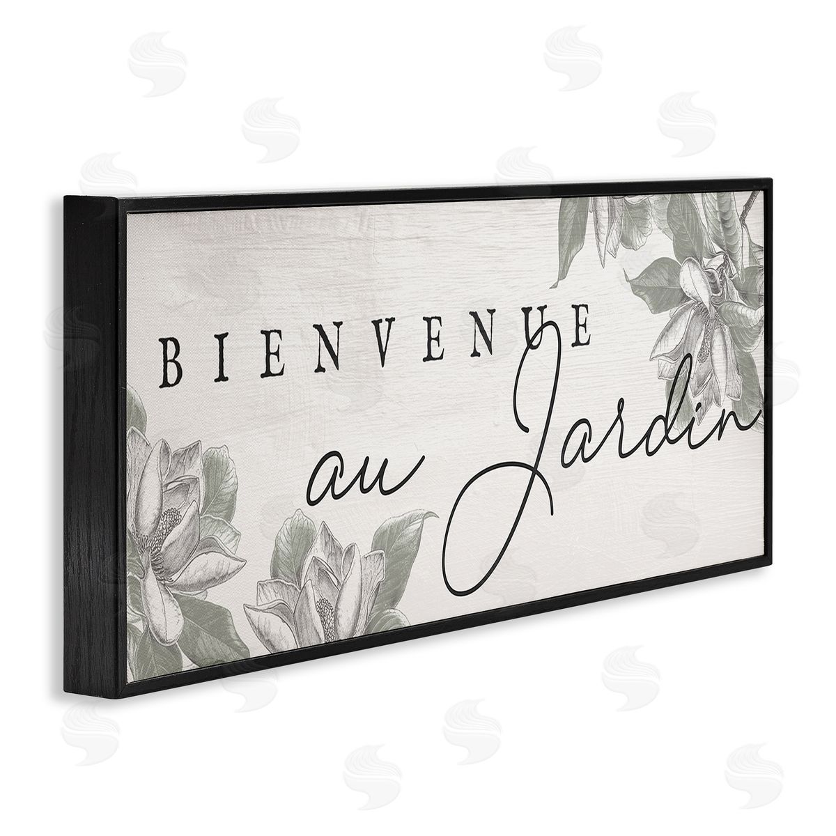 Vintage Garden Welcome Black Frame Print Wall Art, Home Decor by Stupell Studio