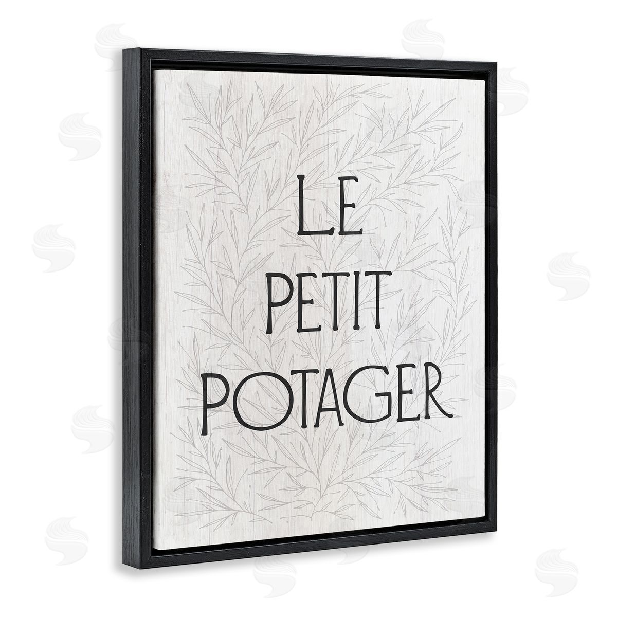 Little Vegetable Garden Black Floating Frame Canvas Wall Art, Home Decor by Stupell Studio