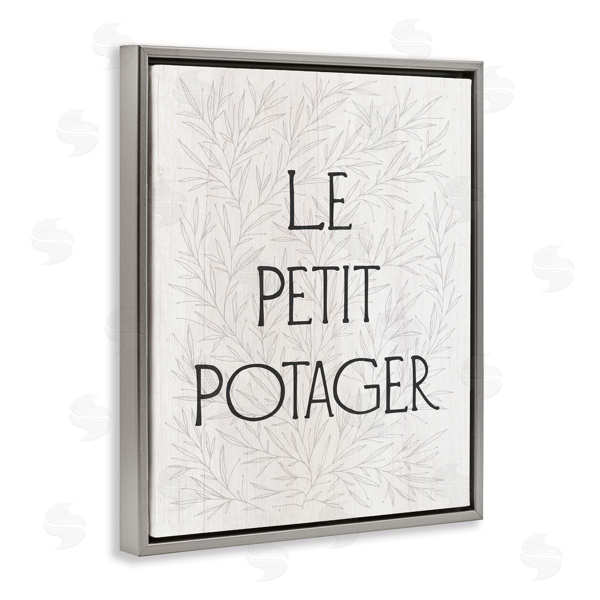 Little Vegetable Garden Grey Floating Frame Canvas Wall Art, Home Decor by Stupell Studio