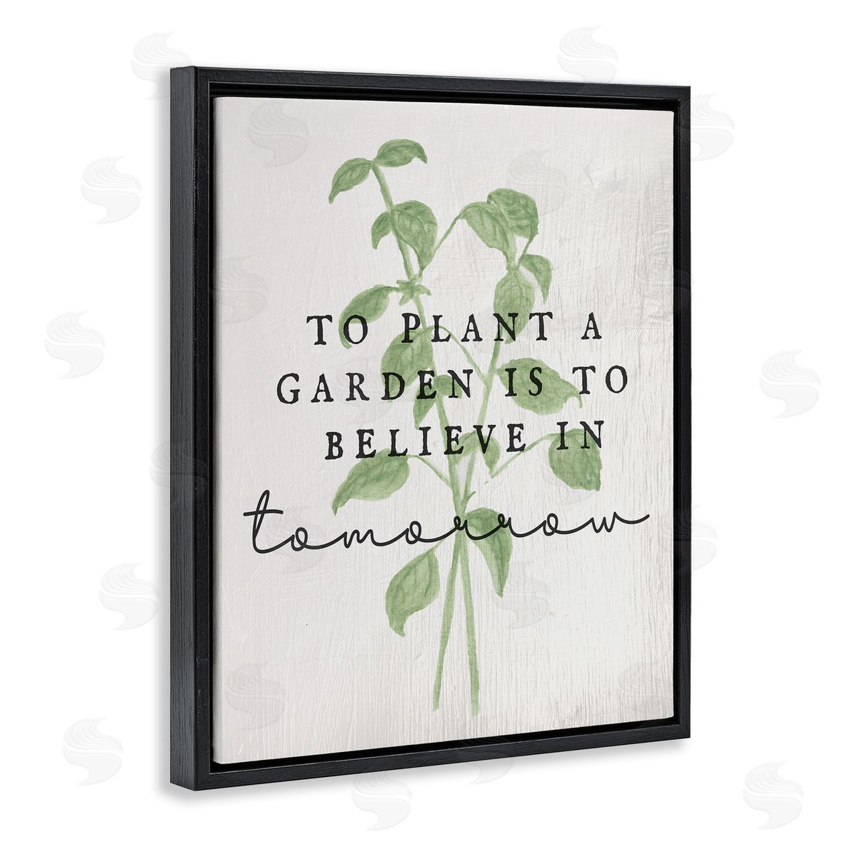 Inspirational Garden Phrase Black Floating Frame Canvas Wall Art, Home Decor by Stupell Studio