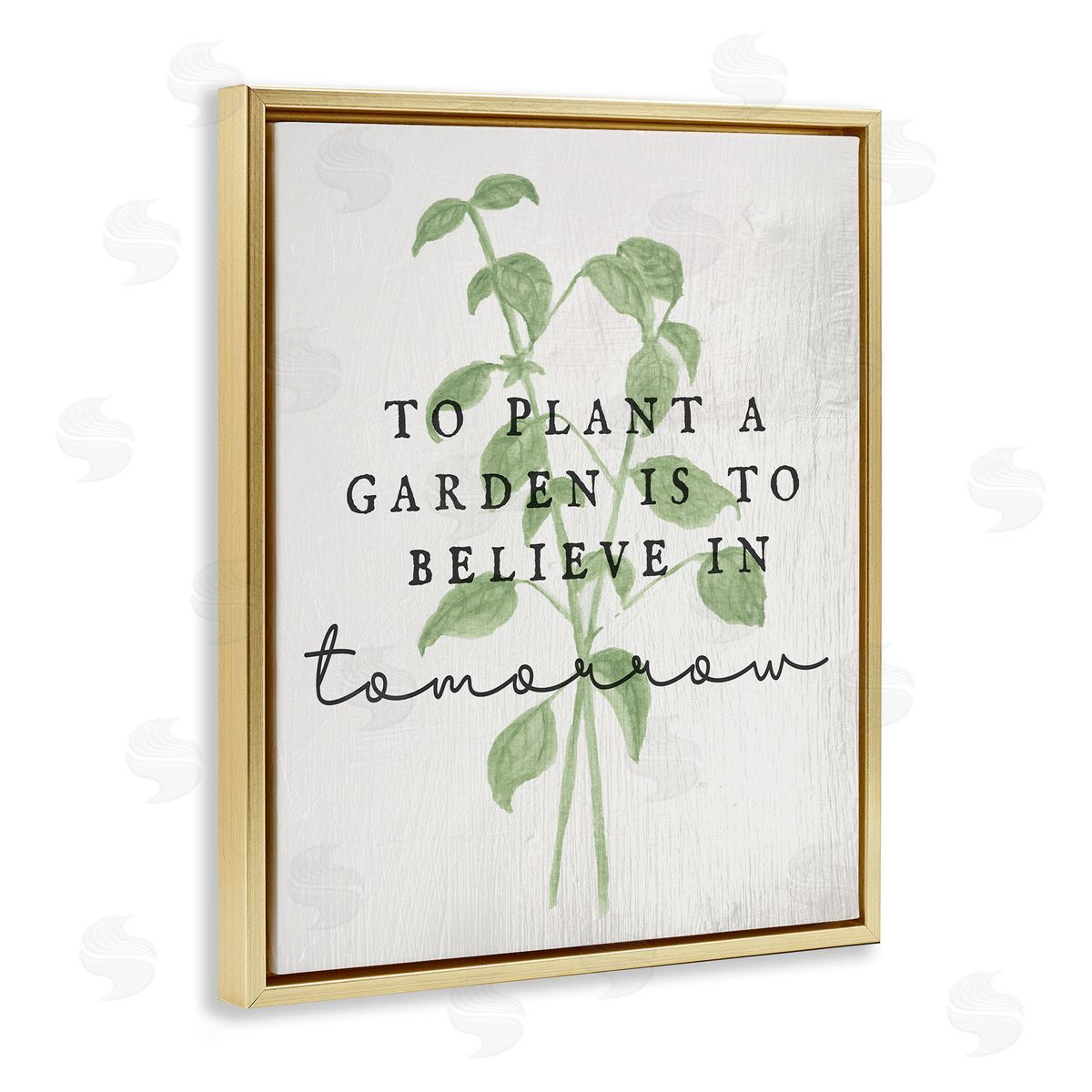 Inspirational Garden Phrase Gold Floating Frame Canvas Wall Art, Home Decor by Stupell Studio