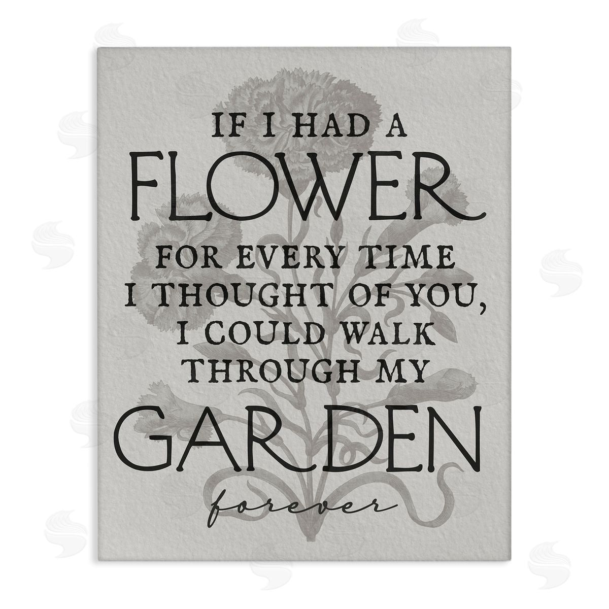Romantic Garden Phrase Canvas Wall Art, Home Decor by Stupell Studio