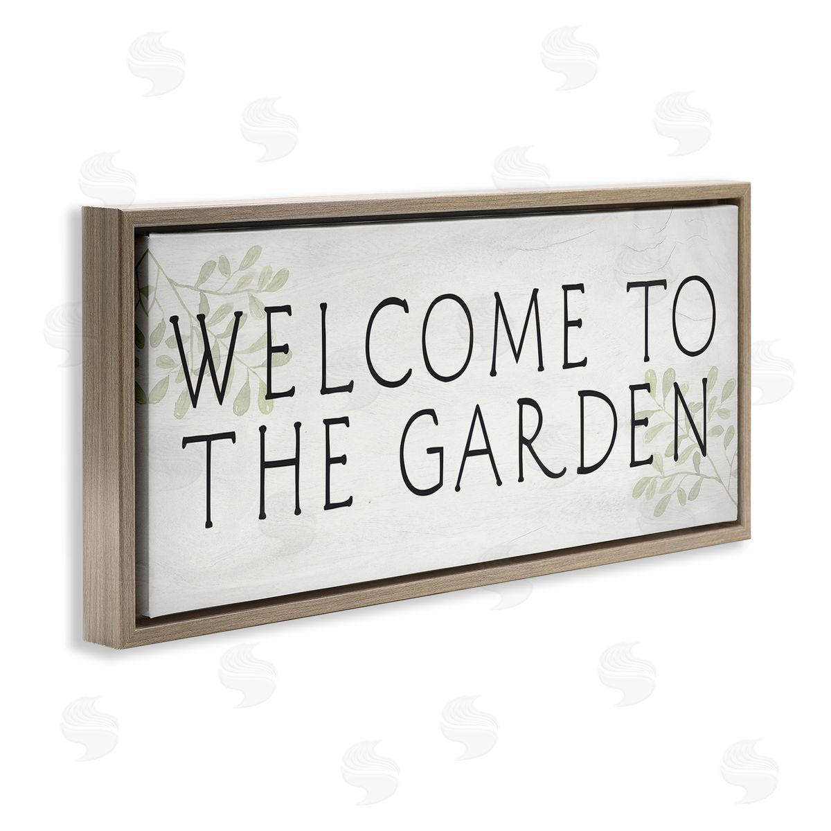 Vintage Welcome Gardener Brown Floating Frame Canvas Wall Art, Home Decor by Stupell Studio