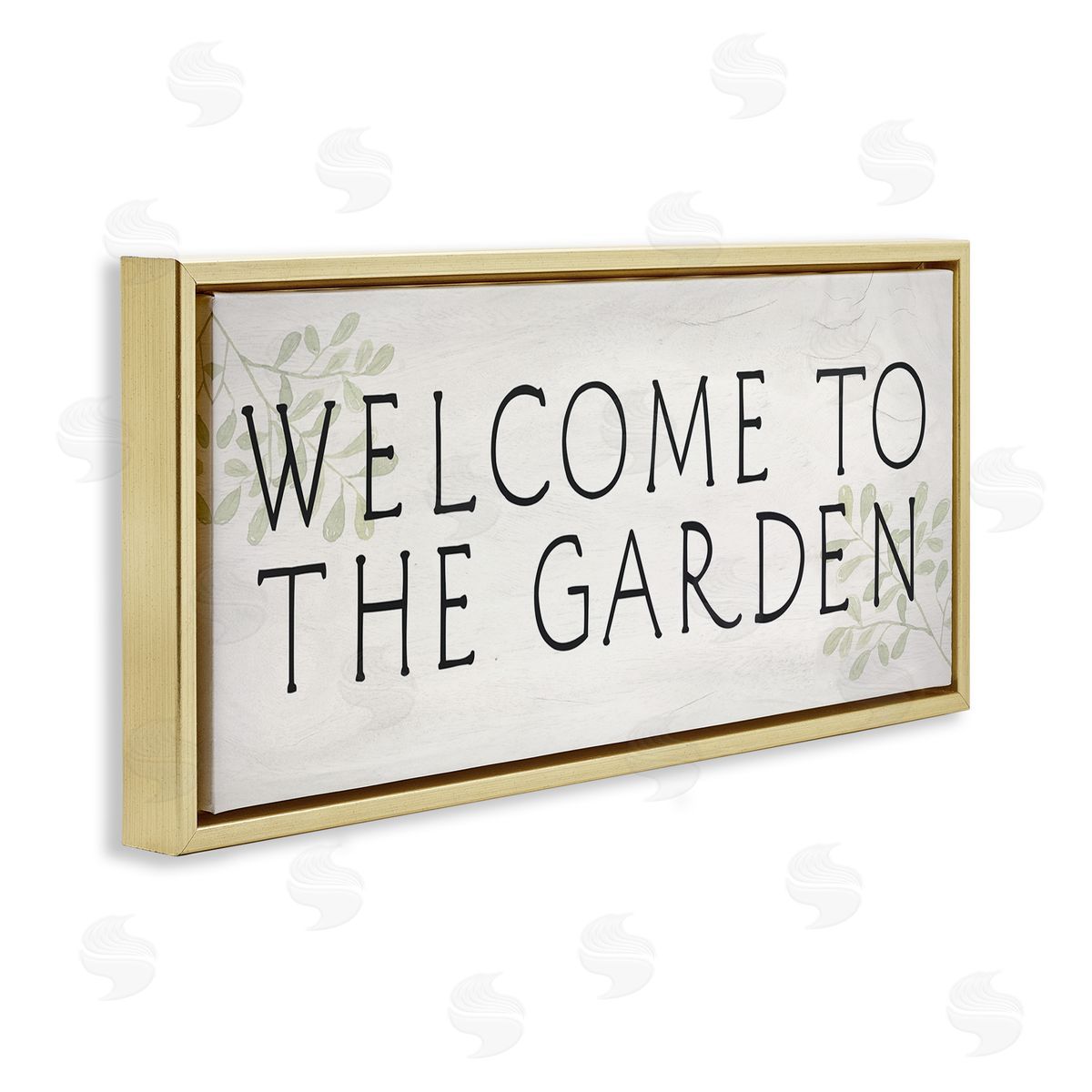 Vintage Welcome Gardener Gold Floating Frame Canvas Wall Art, Home Decor by Stupell Studio