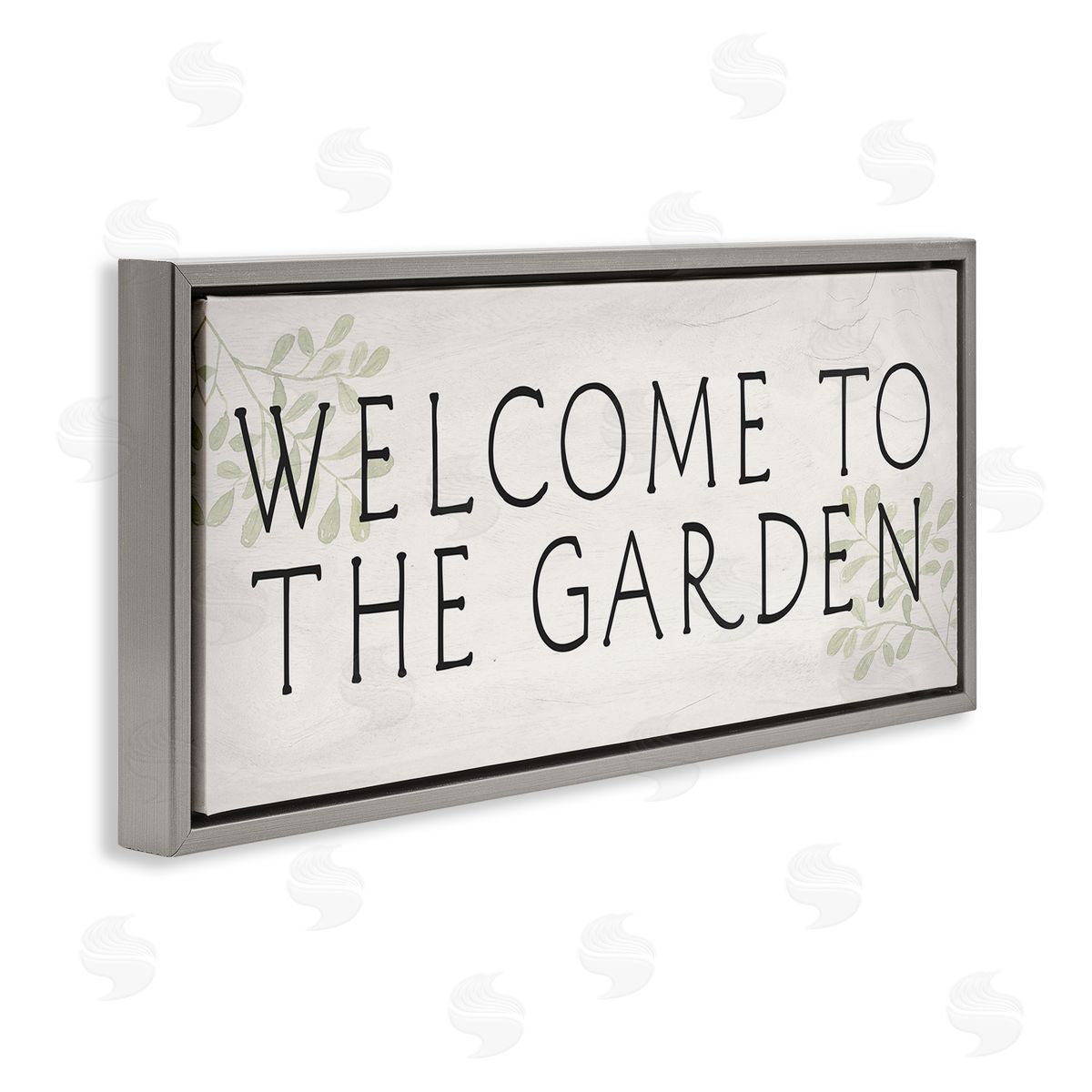 Vintage Welcome Gardener Grey Floating Frame Canvas Wall Art, Home Decor by Stupell Studio