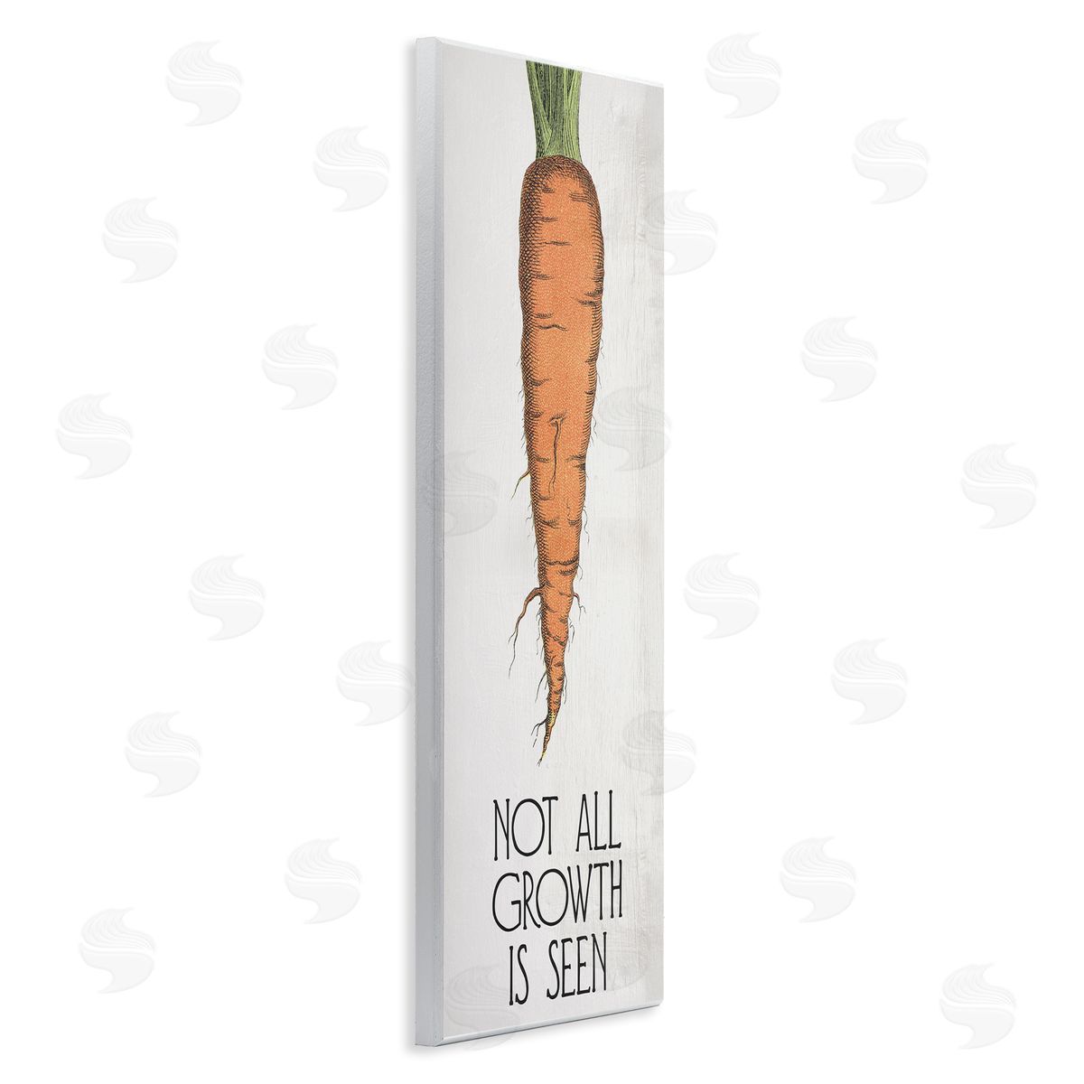 Carrot & Inspiring Growth Wood Plaque Wall Art, Home Decor by Stupell Studio