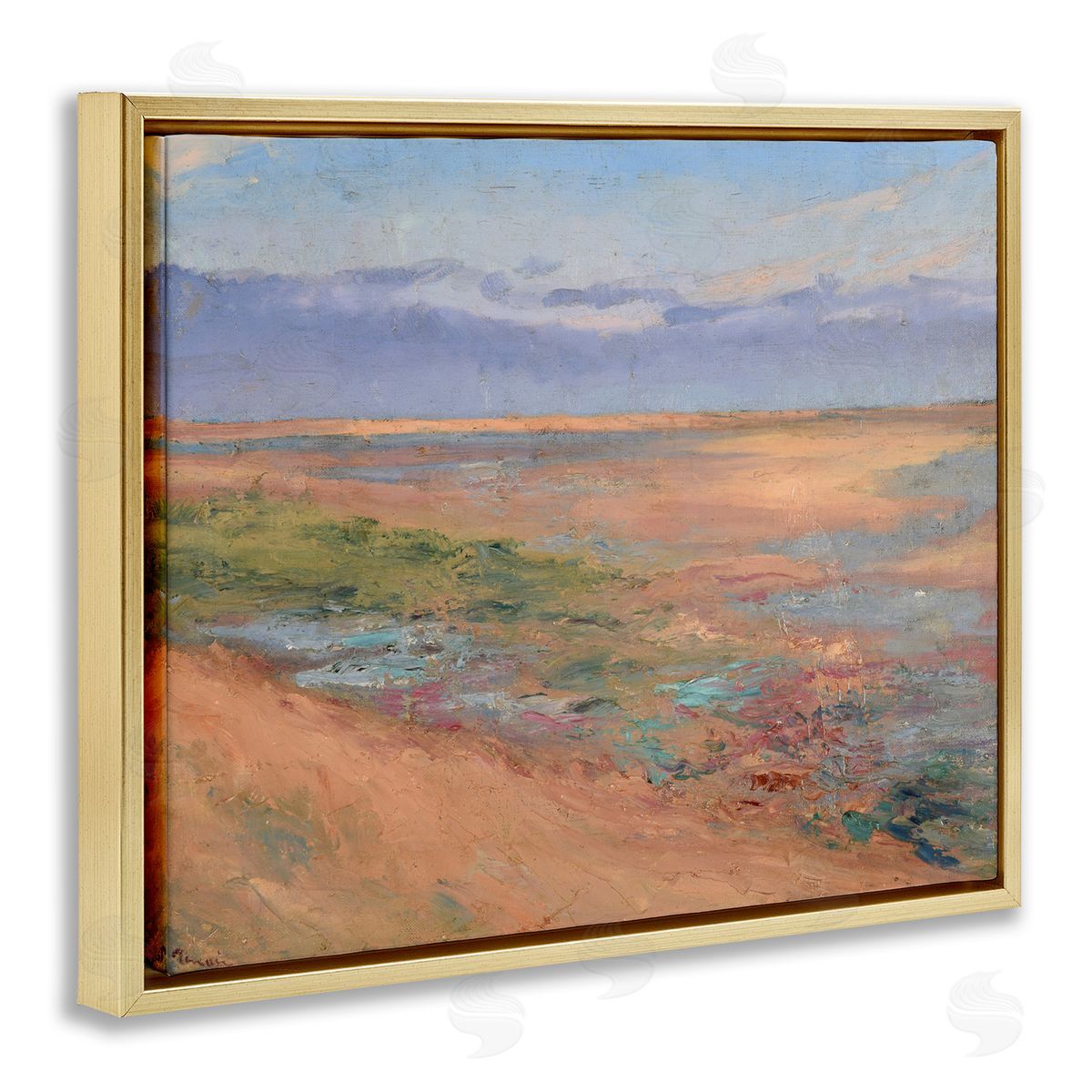 Renoir Classic Marine Gold Floating Frame Canvas Wall Art, Home Decor by Stupell Studio