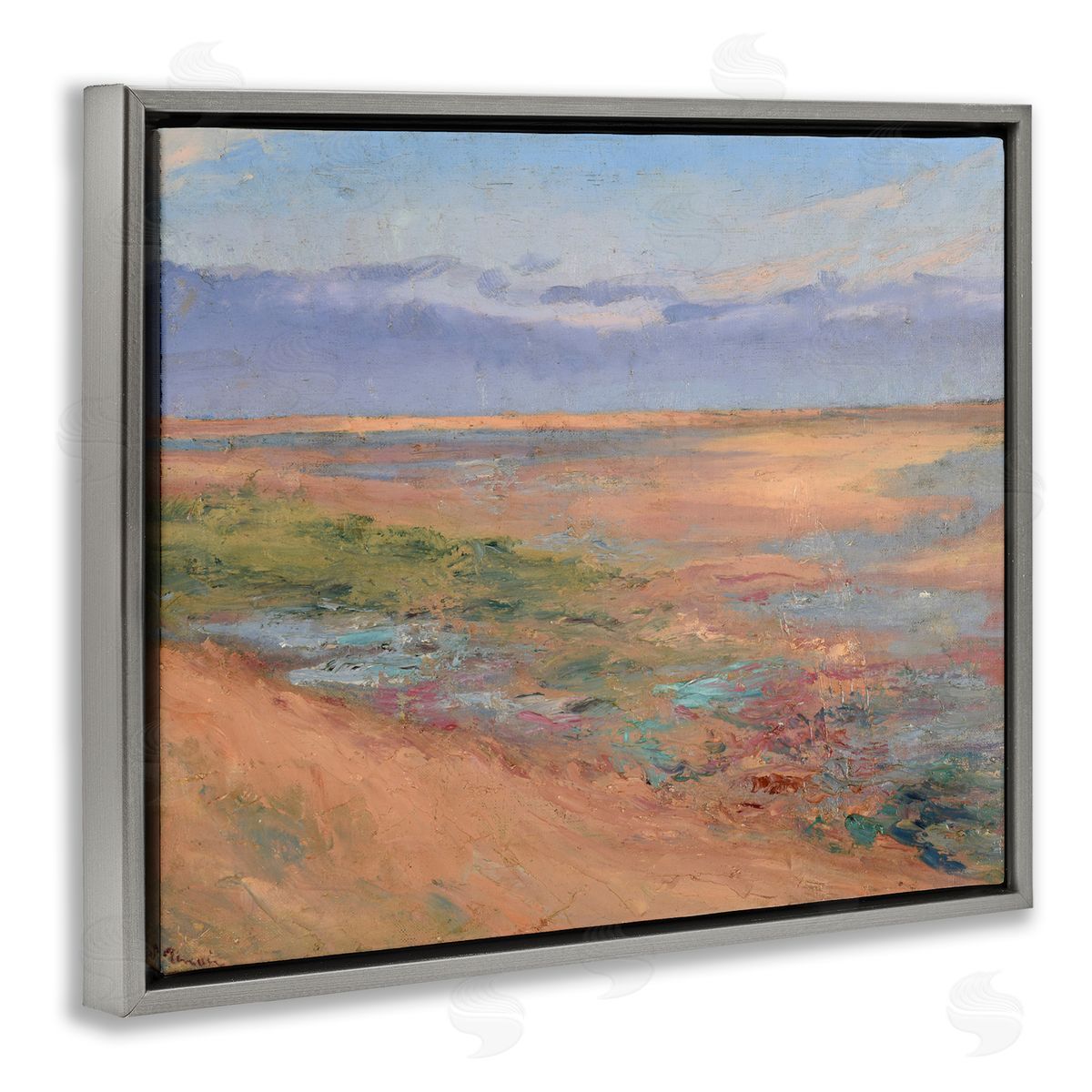 Renoir Classic Marine Grey Floating Frame Canvas Wall Art, Home Decor by Stupell Studio