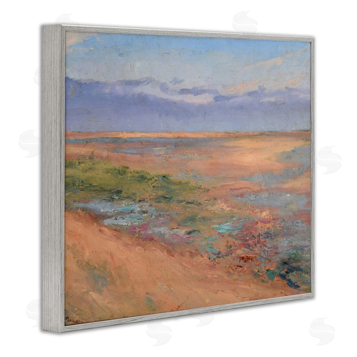 Renoir Classic Marine Grey Frame Print Wall Art, Home Decor by Stupell Studio