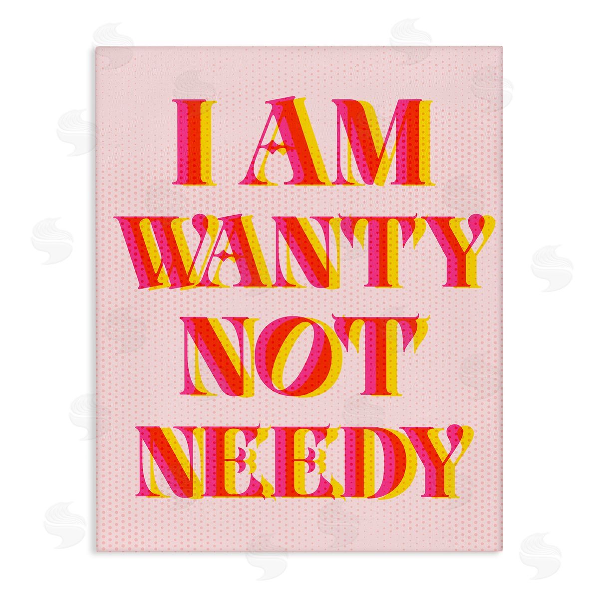 Wanty Not Needy Canvas Wall Art, Home Decor by Stupell Studio