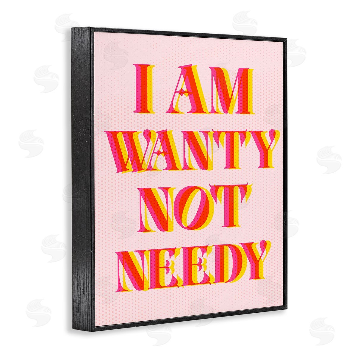 Wanty Not Needy Black Frame Print Wall Art, Home Decor by Stupell Studio