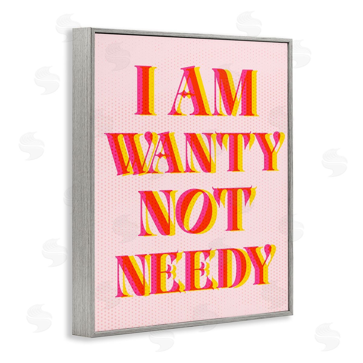Wanty Not Needy Grey Frame Print Wall Art, Home Decor by Stupell Studio