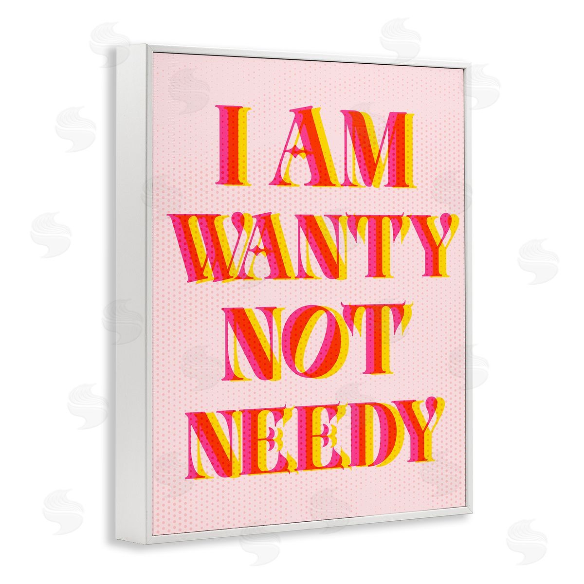 Wanty Not Needy White Frame Print Wall Art, Home Decor by Stupell Studio