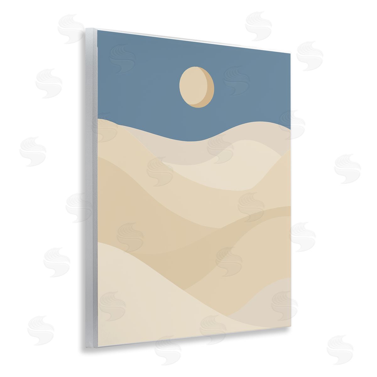 Desert Dunes & Moon Wood Plaque Wall Art, Home Decor by Stupell Studio