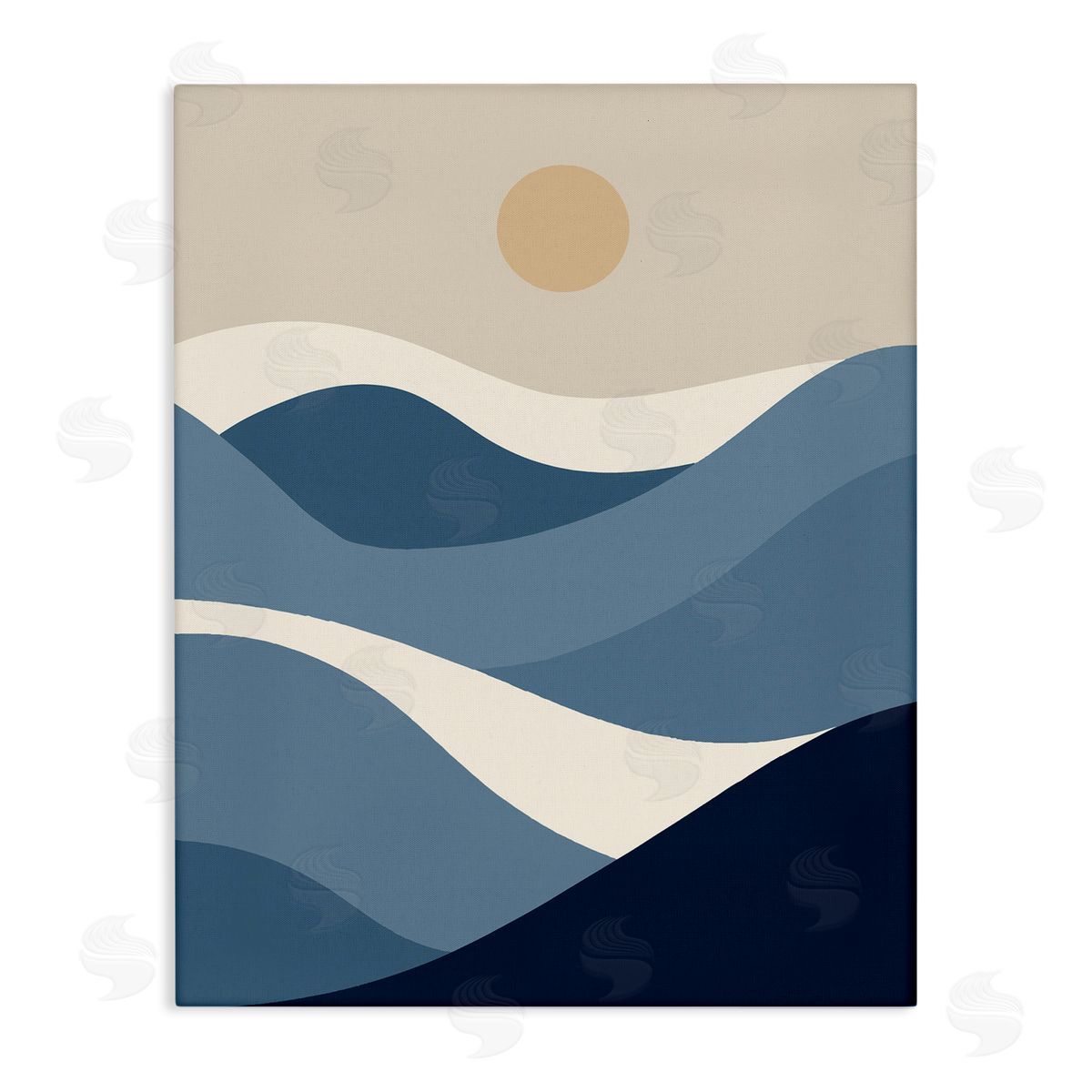 Moon over Blue Hills Canvas Wall Art, Home Decor by Stupell Studio