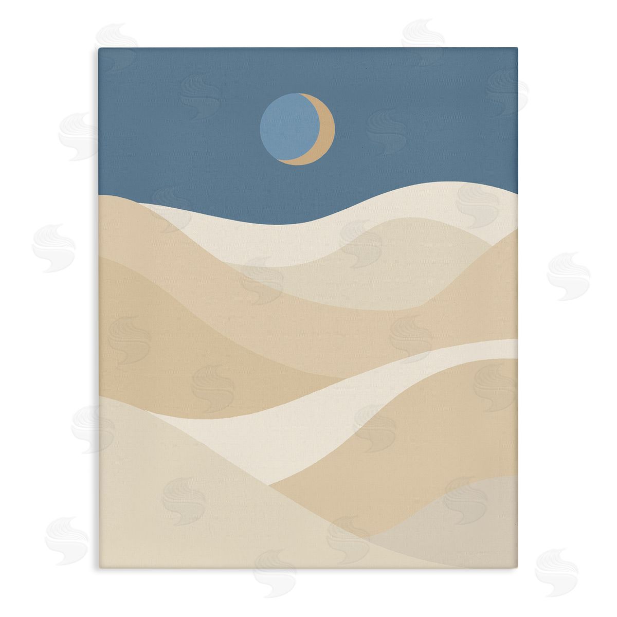 Crescent Moon over Dunes Canvas Wall Art, Home Decor by Stupell Studio