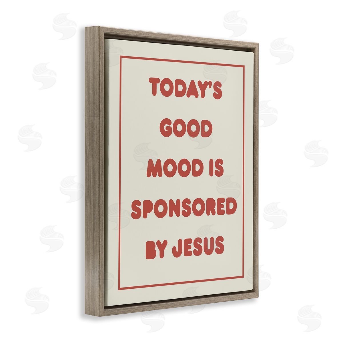 Good Mood by Jesus Brown Floating Frame Canvas Wall Art, Home Decor by Stupell Studio