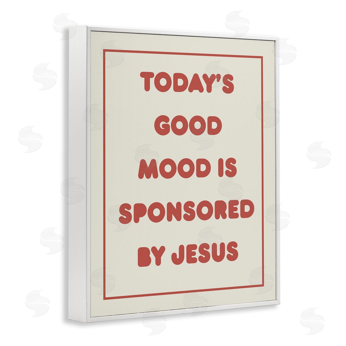 Good Mood by Jesus White Frame Print Wall Art, Home Decor by Stupell Studio