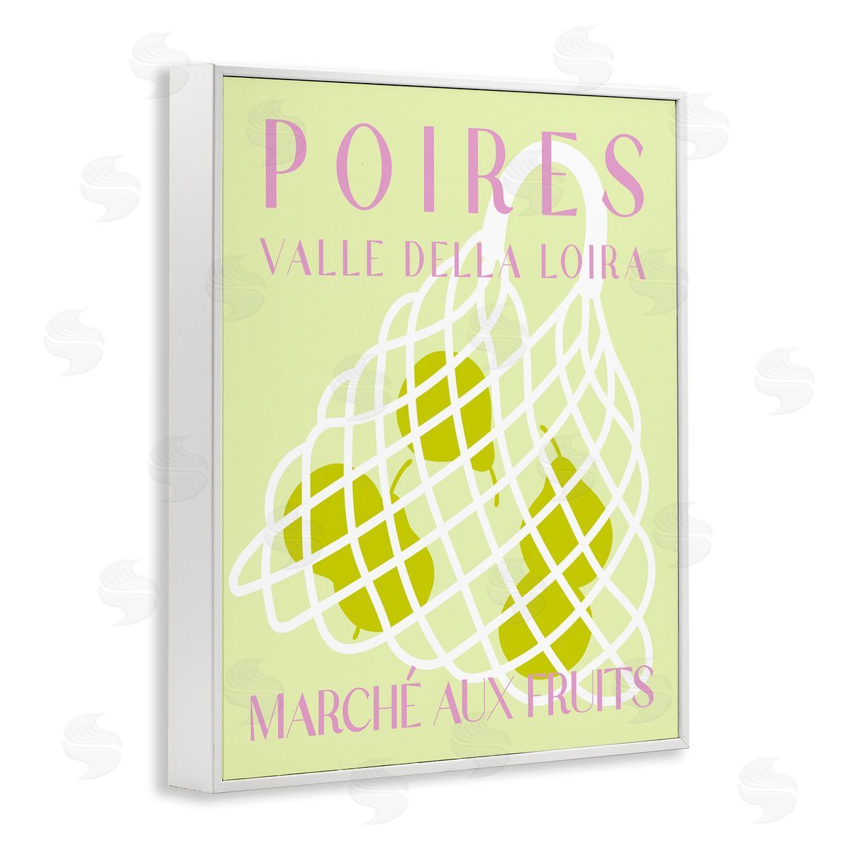 Modern Pear Fruit Market White Frame Print Wall Art, Home Decor by Stupell Studio