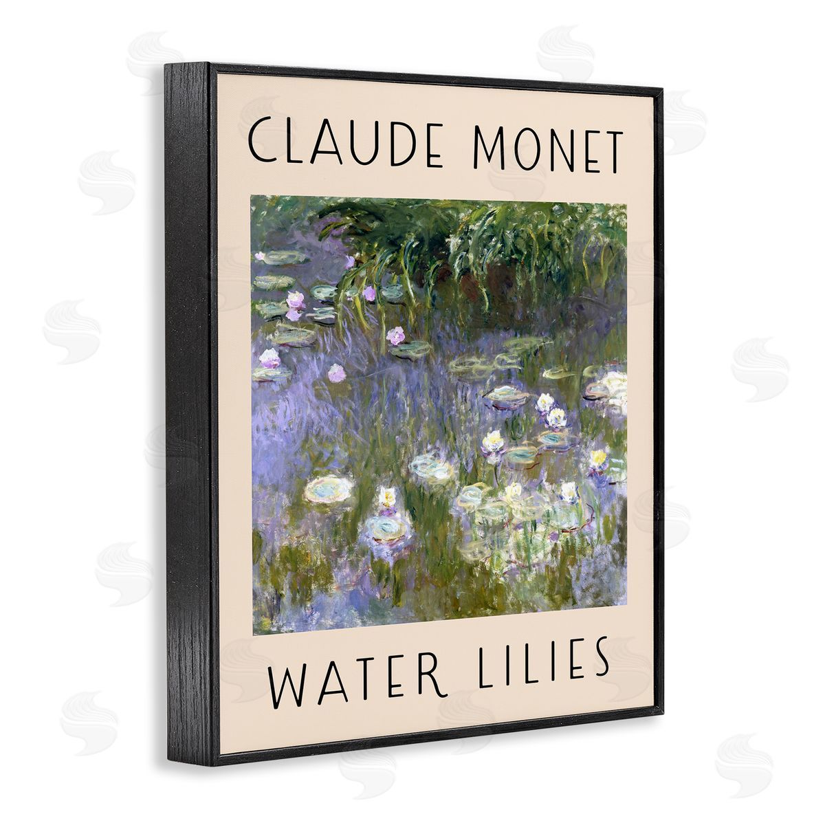 Classic Monet Water Lilies Black Frame Print Wall Art, Home Decor by Stupell Studio
