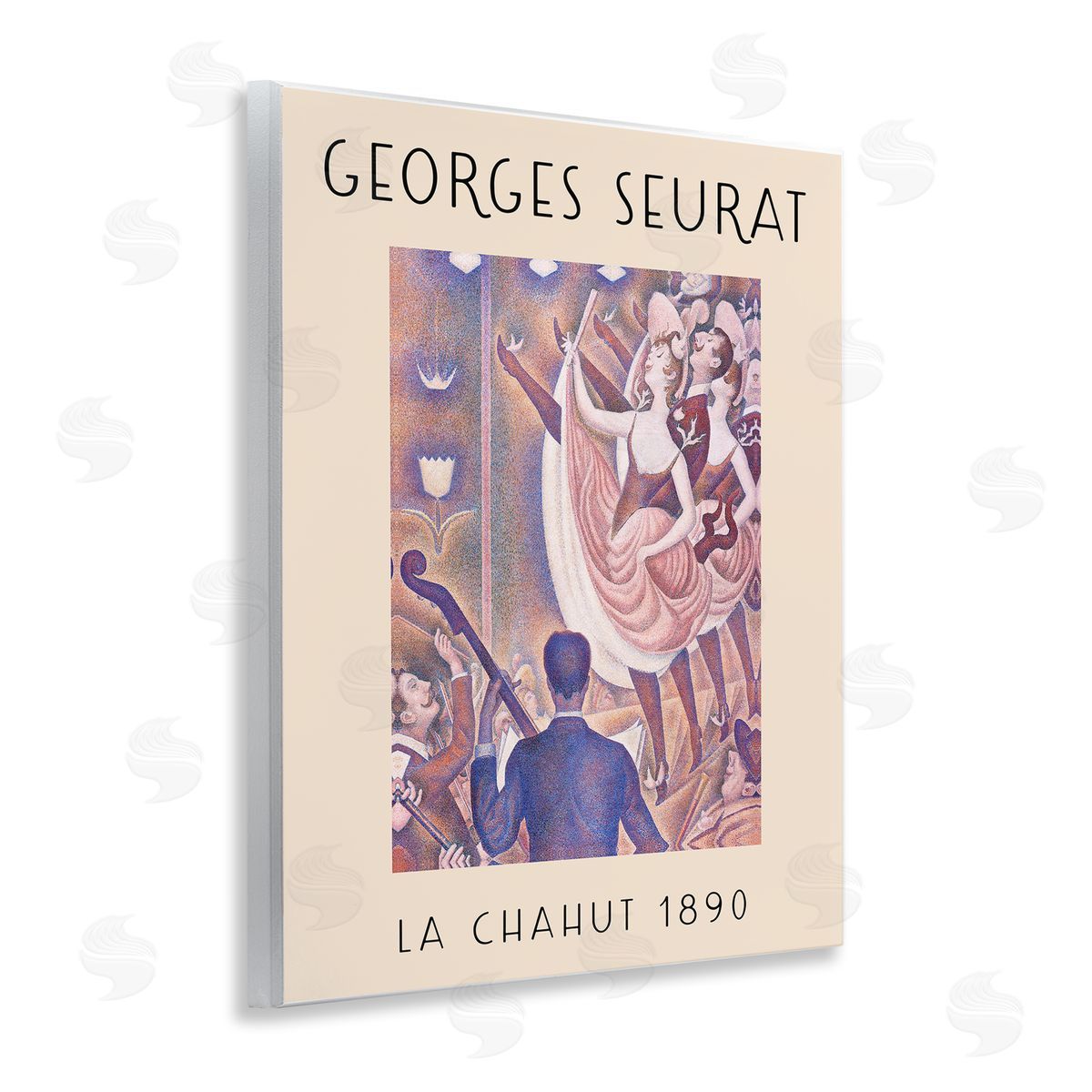 Classic Seurat Poster Wood Plaque Wall Art, Home Decor by Stupell Studio