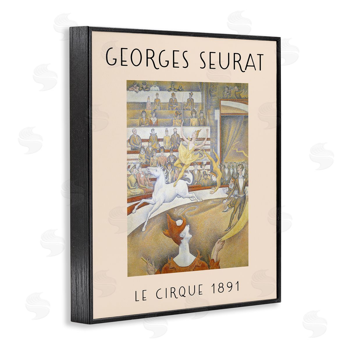 Classic Georges Seurat Black Frame Print Wall Art, Home Decor by Stupell Studio