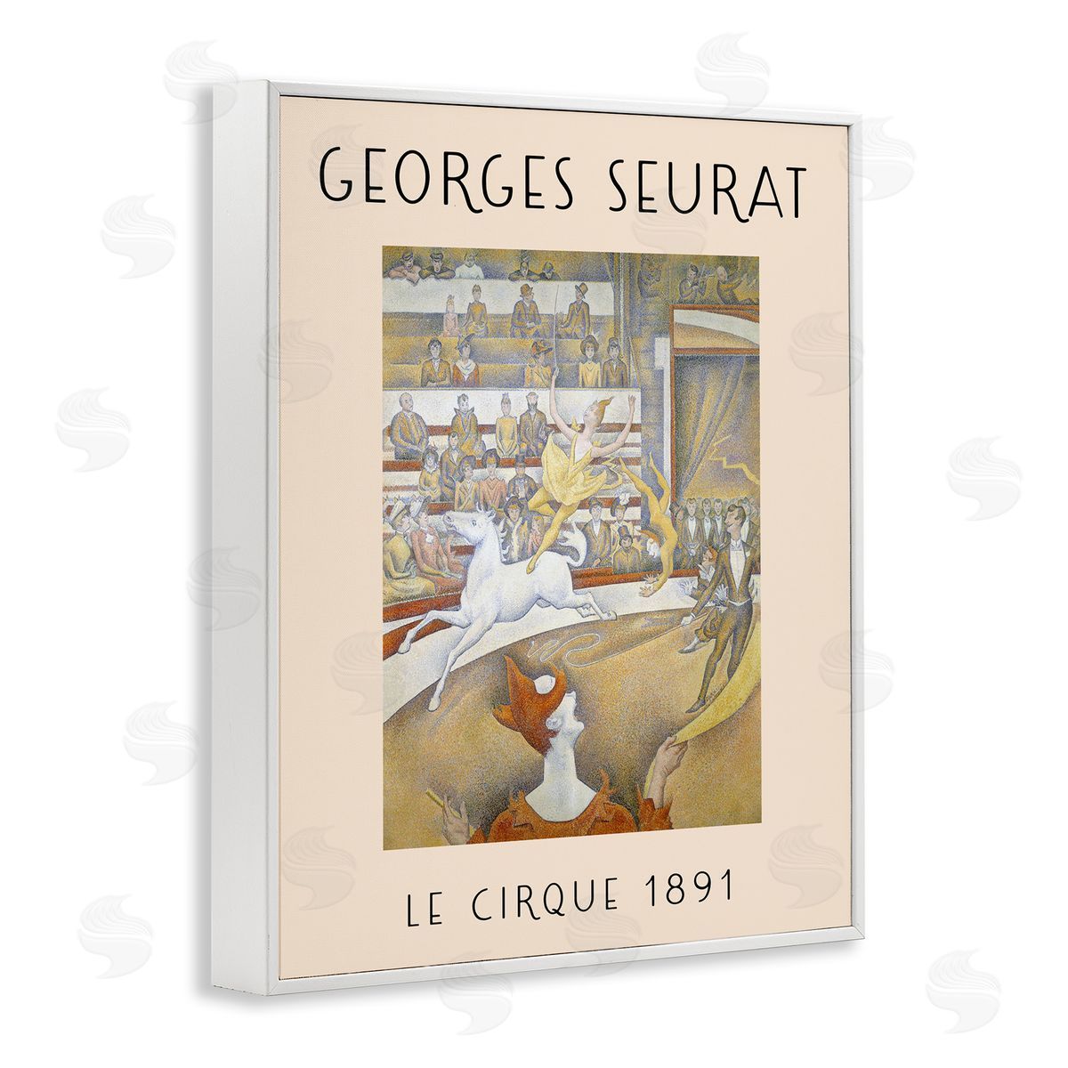 Classic Georges Seurat White Frame Print Wall Art, Home Decor by Stupell Studio