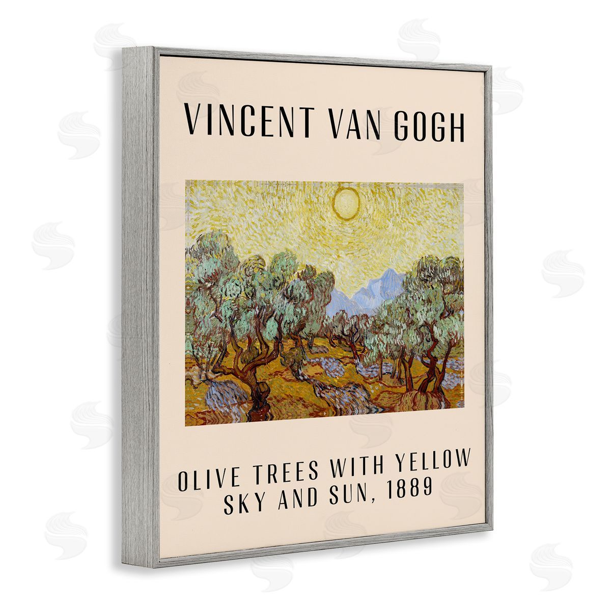 Classic Olive Trees Van Gogh Grey Frame Print Wall Art, Home Decor by Stupell Studio