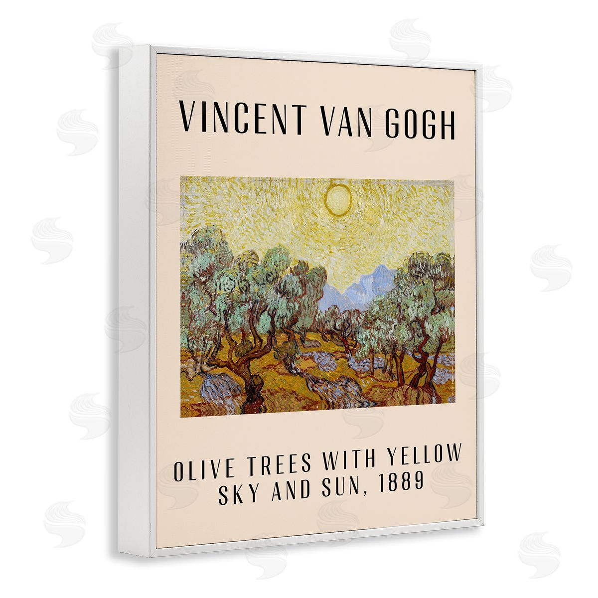 Classic Olive Trees Van Gogh White Frame Print Wall Art, Home Decor by Stupell Studio
