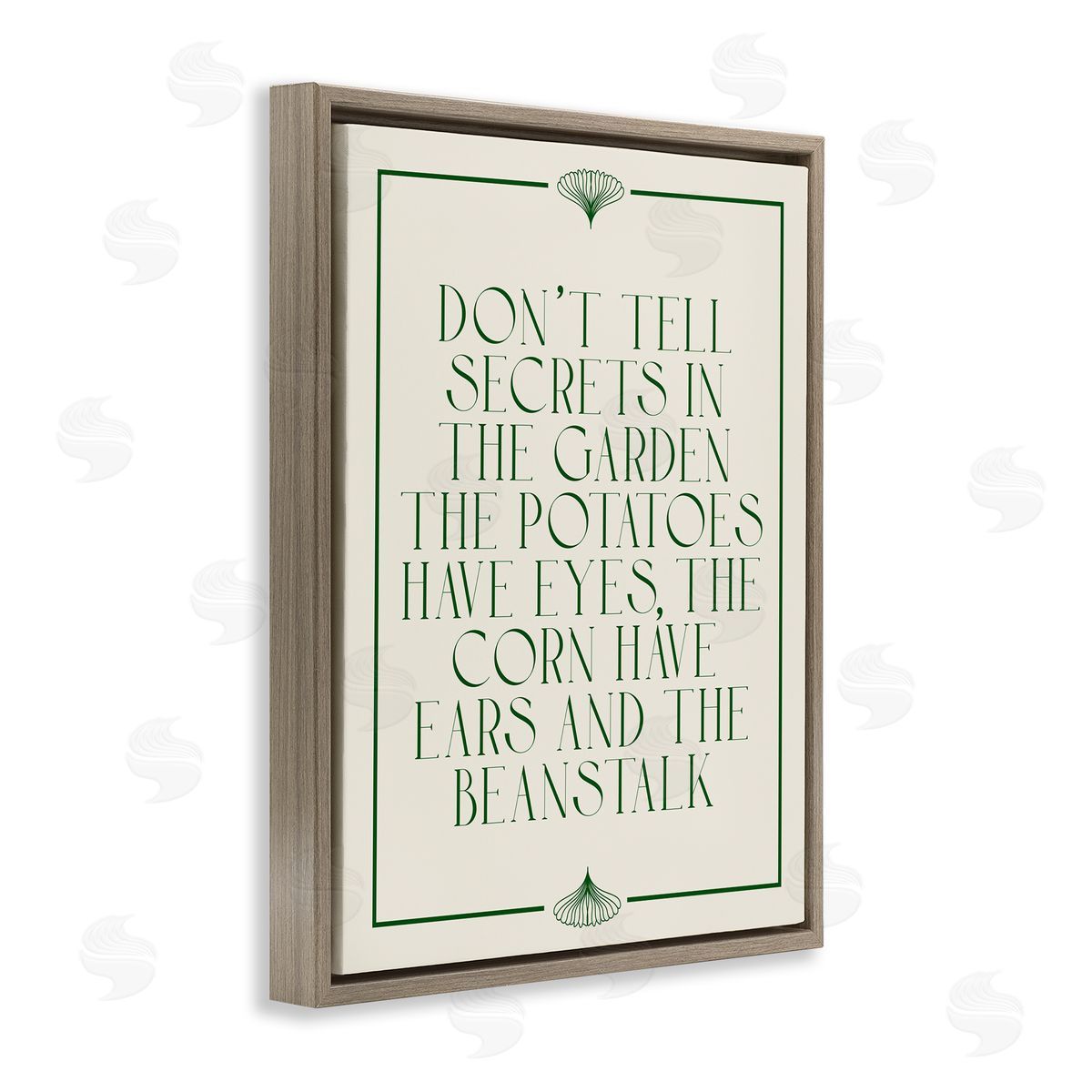 Funny Gardener Secrets Brown Floating Frame Canvas Wall Art, Home Decor by Stupell Studio