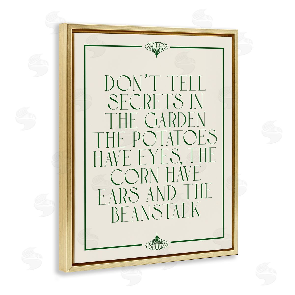 Funny Gardener Secrets Gold Floating Frame Canvas Wall Art, Home Decor by Stupell Studio