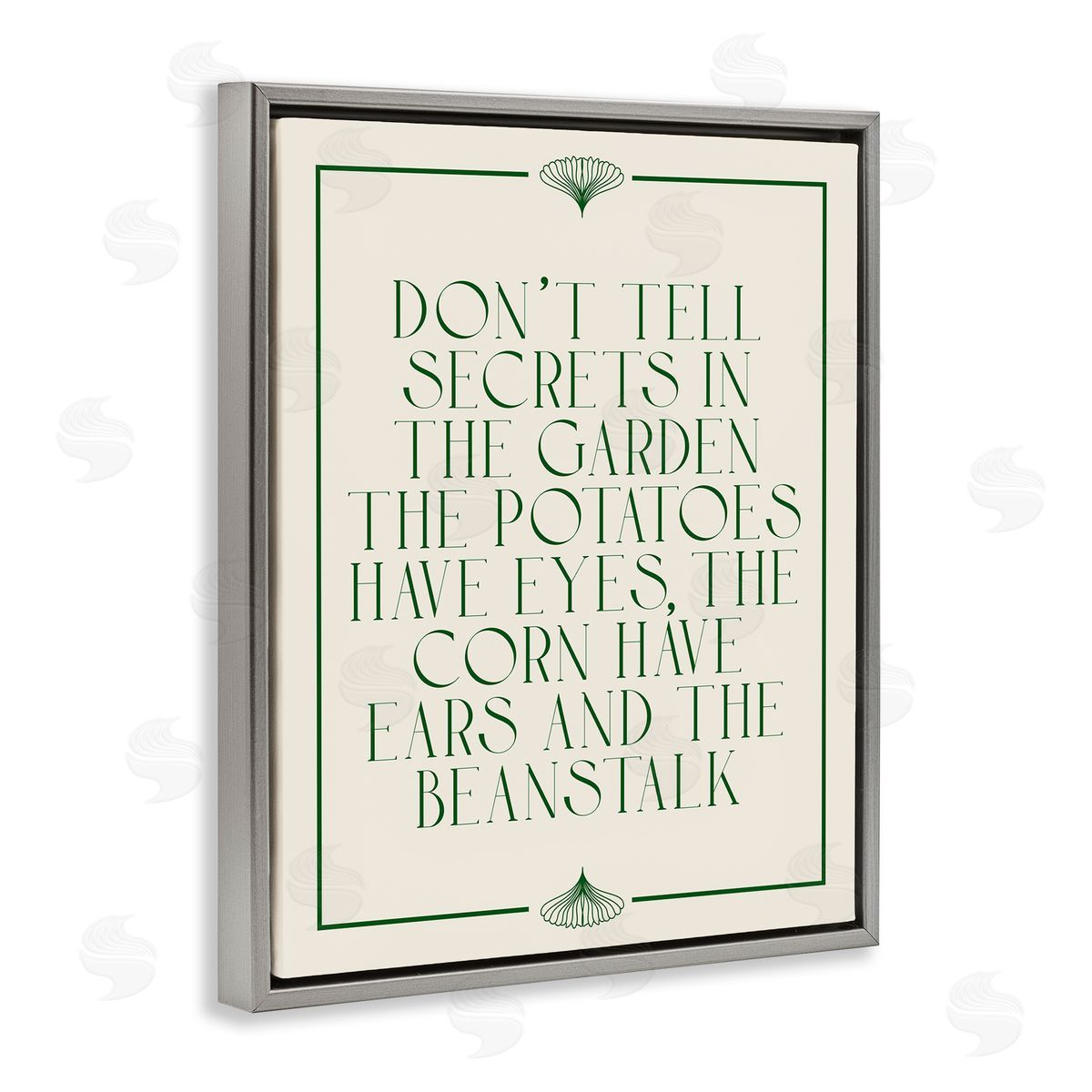 Funny Gardener Secrets Grey Floating Frame Canvas Wall Art, Home Decor by Stupell Studio