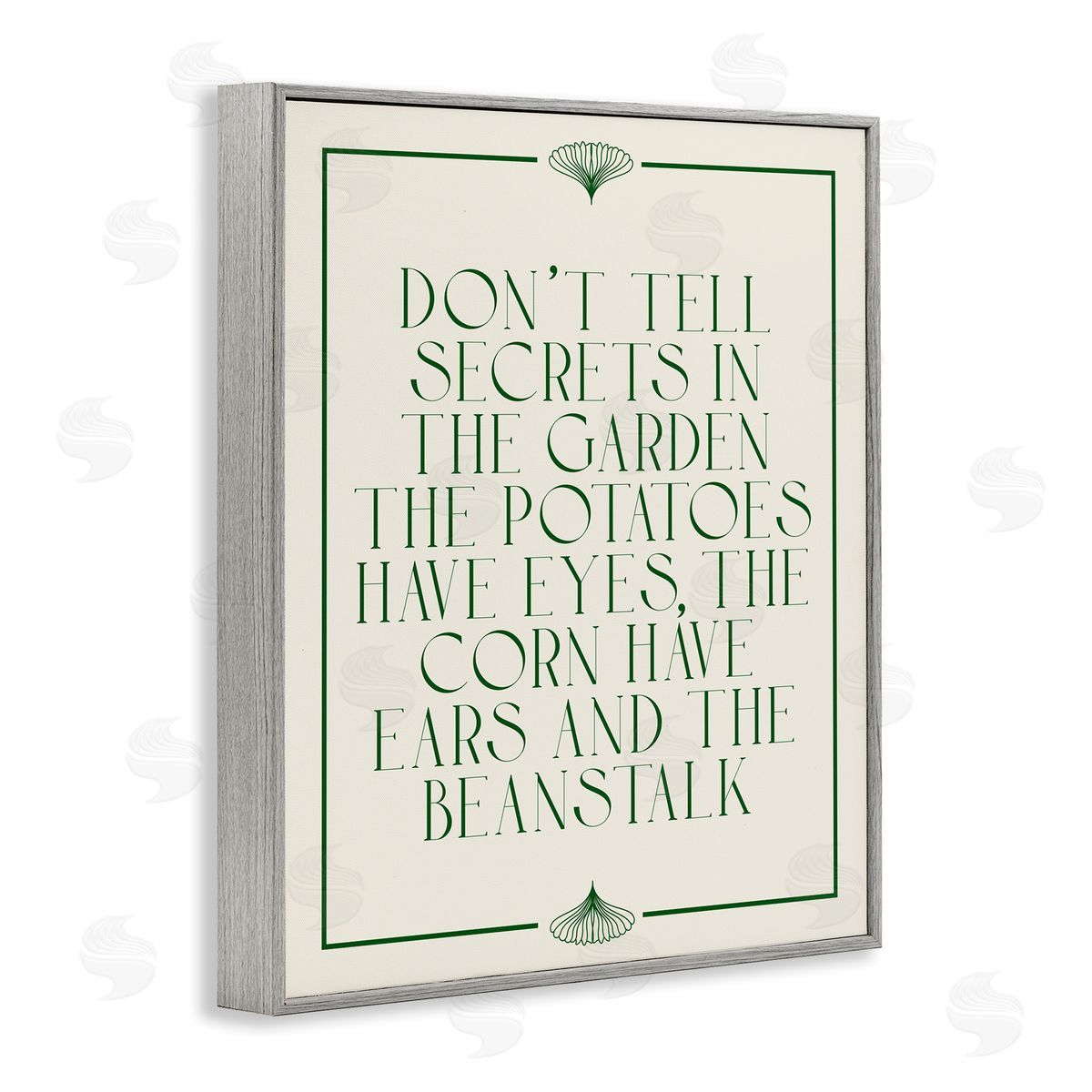 Funny Gardener Secrets Grey Frame Print Wall Art, Home Decor by Stupell Studio