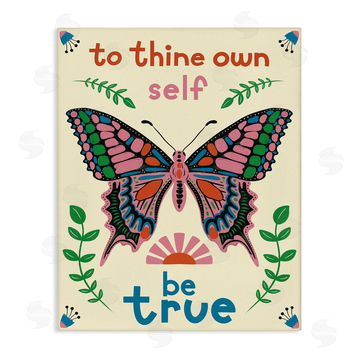 stupell industries Carrie Cantwell | To Thine Self Be True Phrase