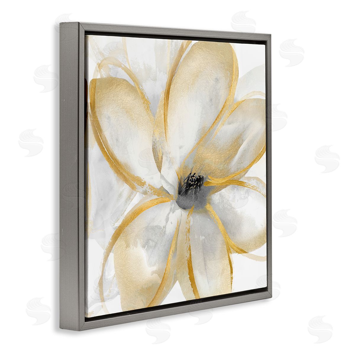 Sydney Pratt  Gray Floating Frame Canvas Wall Art Print