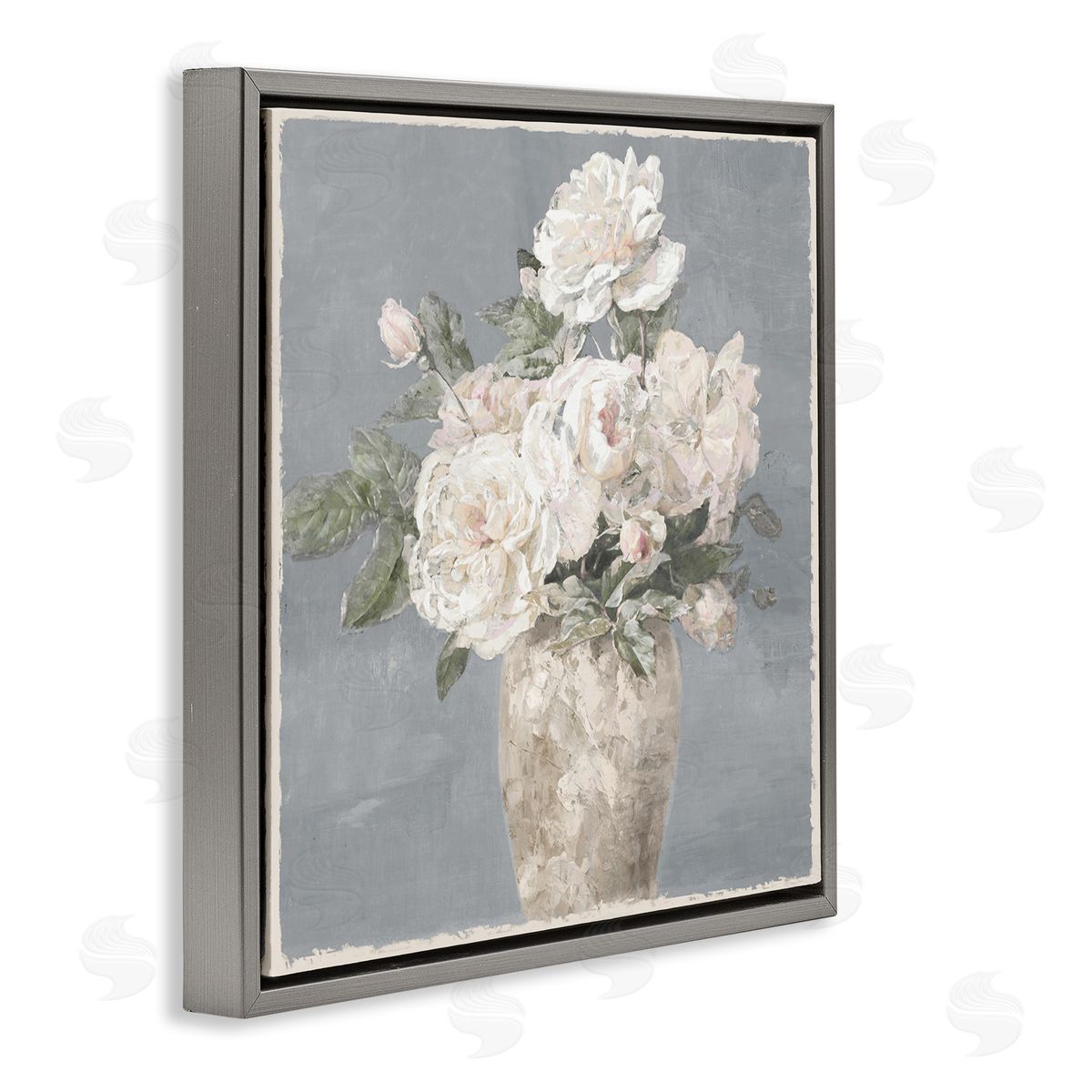 Orlando Brooks  Gray Floating Frame Canvas Wall Art Print